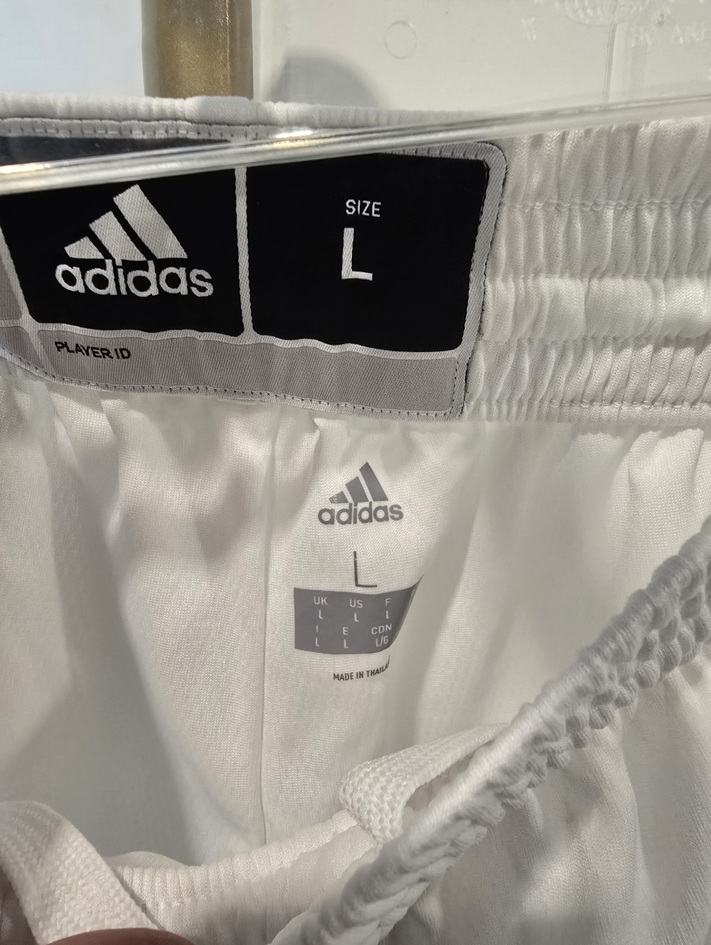 Adidas Mens Large White And Black Logo Shorts - Picture 3 of 3